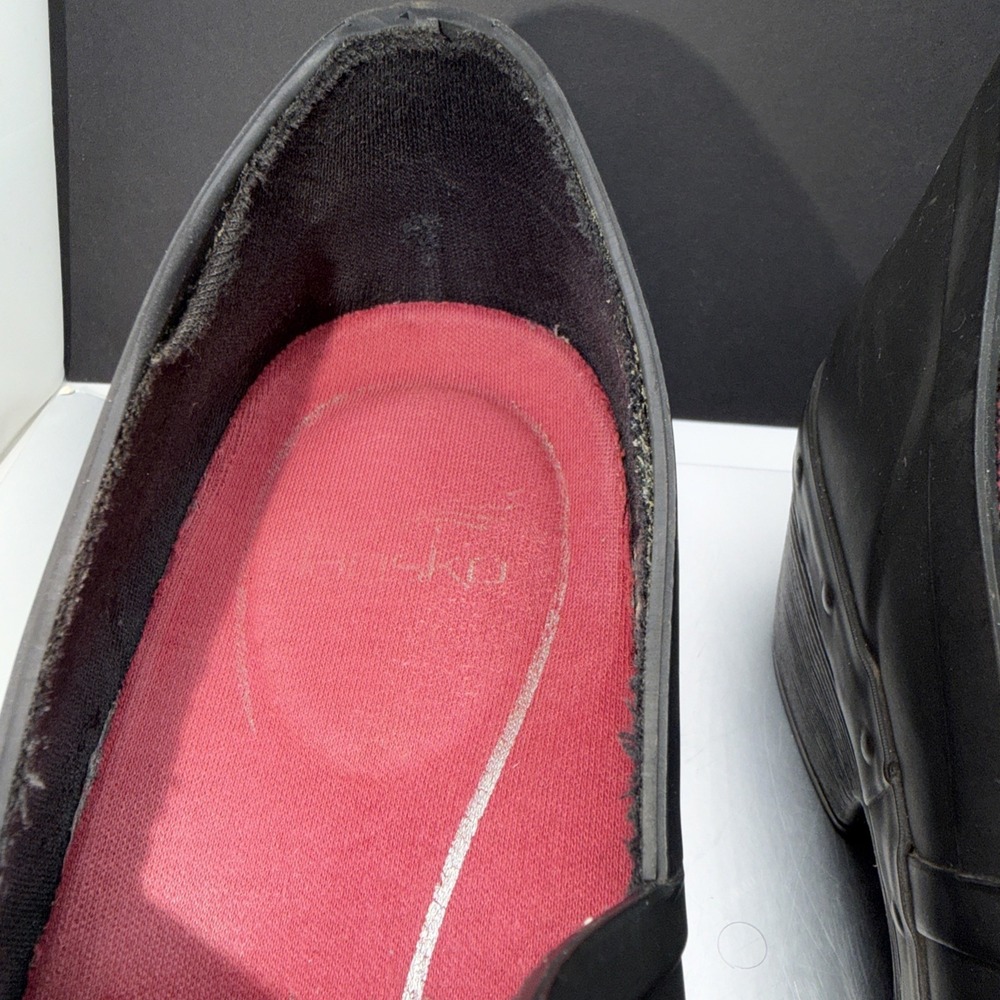 Dansko Richelle Platform Clogs Womens 37 Black Rubber Professional Us 6.5 - Picture 15 of 16